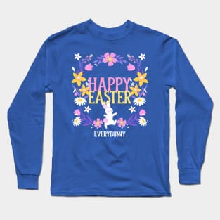 Happy Easter Bunny Rabbits Cute Long Sleeve T-Shirt